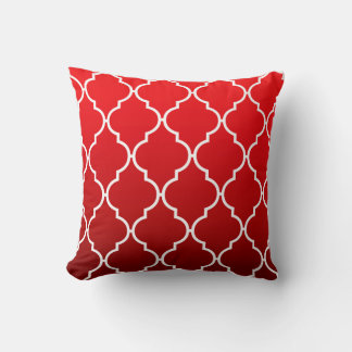 Almofada Quatrefoil Ombre Geométrico | vermelho