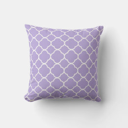 Almofada Quatrefoil Pastel Purple White Decor Elegante Lega