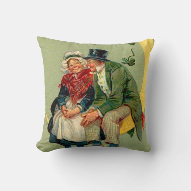 Almofada Quatro Folhas De Véu Leprechaun Shamrock (Frente)