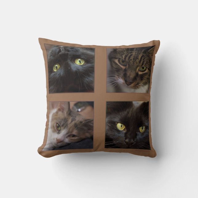 Almofada Quatro gatos por Miriam Kilmer (Frente)