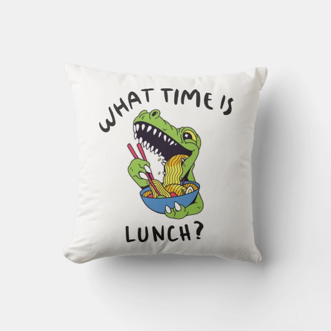 Almofada Que horas é o almoço (Frente)