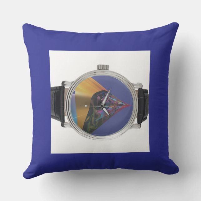 Almofada Que horas são? Decorativo (Verso)