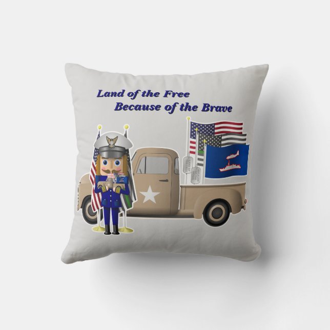 Almofada Quebra-cabeça Guarda costeira com pequeno caminhão (Verso)