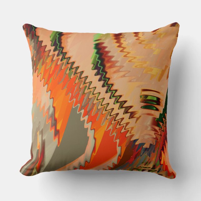 Almofada Quebra de cor com ziguezague ou efeito de onda (Frente)