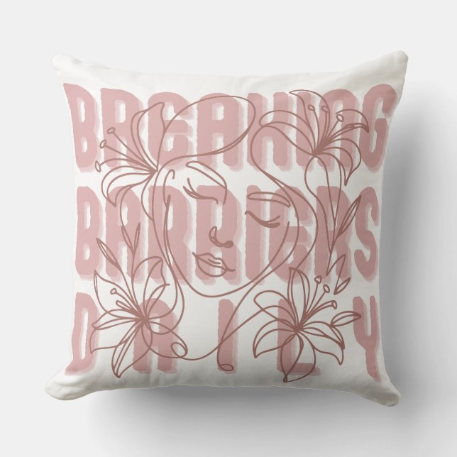 Almofada Quebrando Barreiras Diárias Mulheres Empoderando G (Frente)