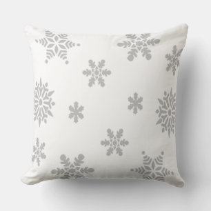 Almofada Queda cinzenta dos flocos de neve