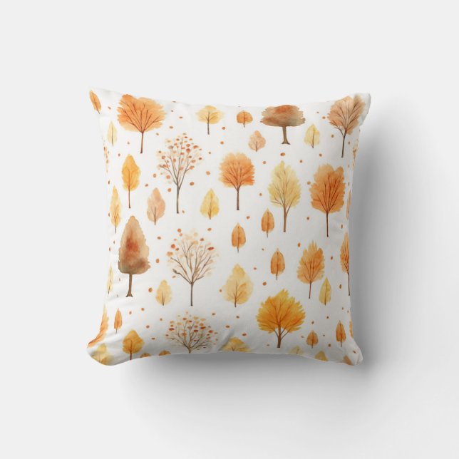 Almofada Queda de Impressão de Aquarela (Frente)