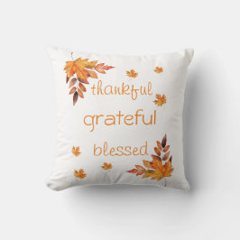 Almofada Queda outono Laranja Castanho Agradável Abençoado