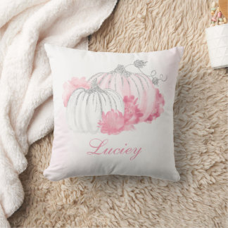 Almofada Queda Pumpkin Rosa Girassol Brilhante Aquarela Flo