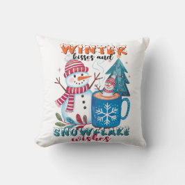 Almofada Queijos de inverno e Flocos de neve