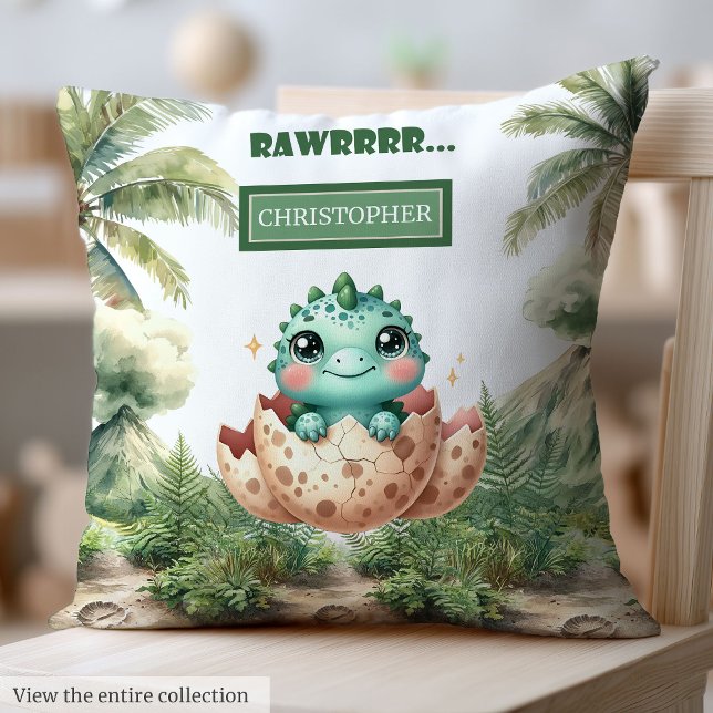 Almofada Querido Atacando Rapidamente Bebê Dinossauro Trave (Darling Hatching Soon Baby Dinosaur Baby Pillow Gift)