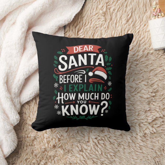 Almofada Querido Papai Noel Antes de Eu Explicar Quanto Voc (Cobertor)
