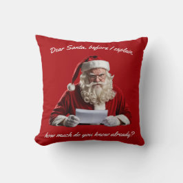 Almofada Querido Papai Noel... Divertido Papai Noel, Feriad