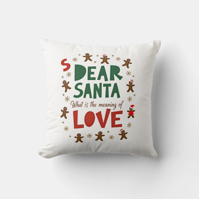 Almofada Querido Papai Noel Qual é o significado de Amor De (Frente)