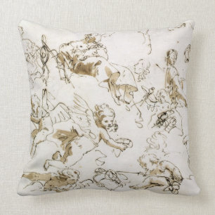 Almofada Querubins, início do século XVIII (caneta e tint