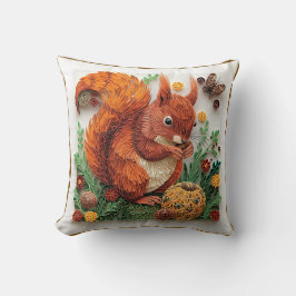Almofada Quilling Effect Red Squirrel in Autumn