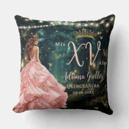 Almofada Quinceañera Sweet 16 - Floresta Encantada Esmagada