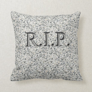 Almofada R.I.P. Travesseiros Granito Granito Gravados Faux