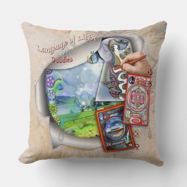 Almofada Rabiscar a Língua da Luz (Frente)