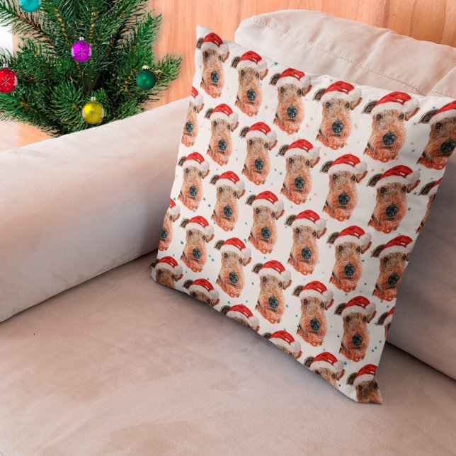 Almofada Raça de Cão Airedale Terrier Natal (Criador carregado)