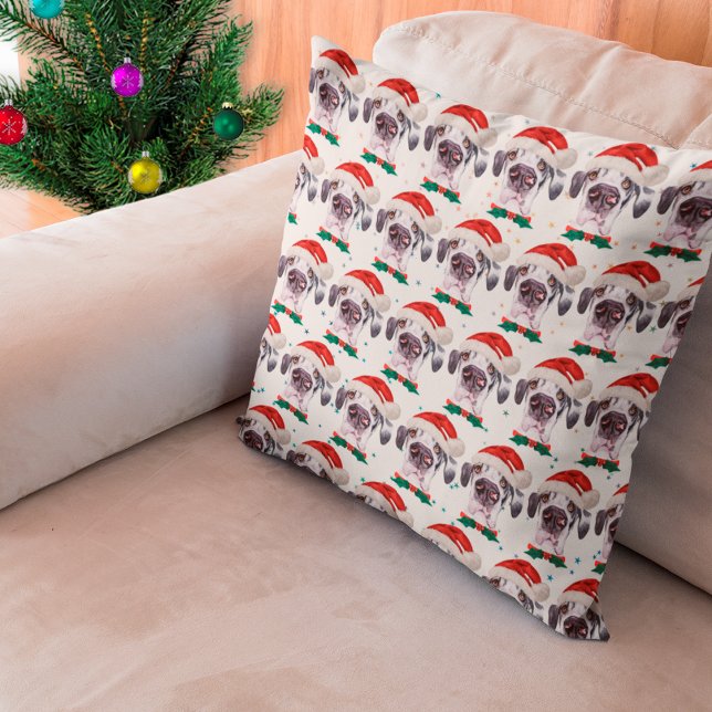 Almofada Raça de Cão Great Dane Estrelas de Natal (Criador carregado)