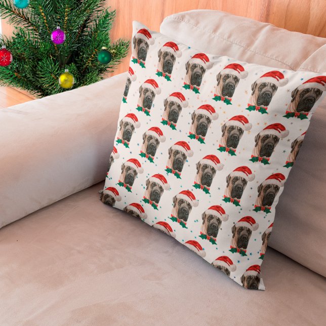 Almofada Raça de Cão Mastim Inglês Natal (Criador carregado)