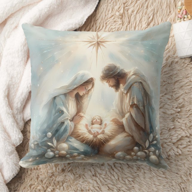 Almofada Radiant Holy Family Nativity Scene (Cobertor)