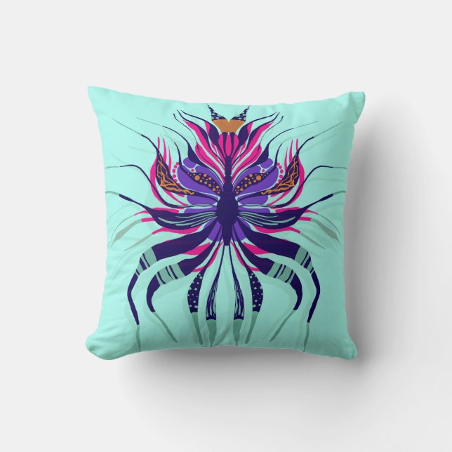 Almofada Radioativo bonito - Teal (Frente)