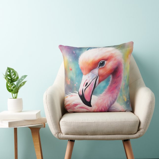 Almofada Rainbow Birds Flamingo 2 (Cadeira)