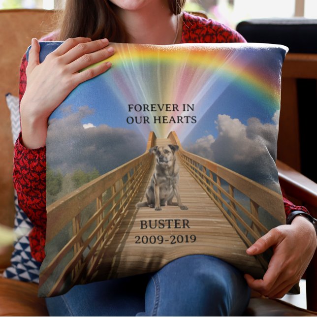 Almofada Rainbow Bridge Pet Memorial Perda Personalizar (Criador carregado)