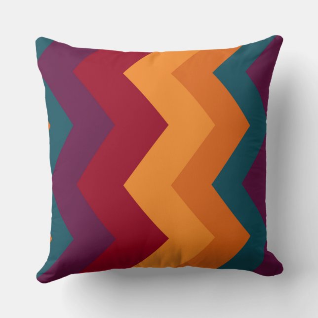 Almofada Rainbow chevron Pattern (Verso)