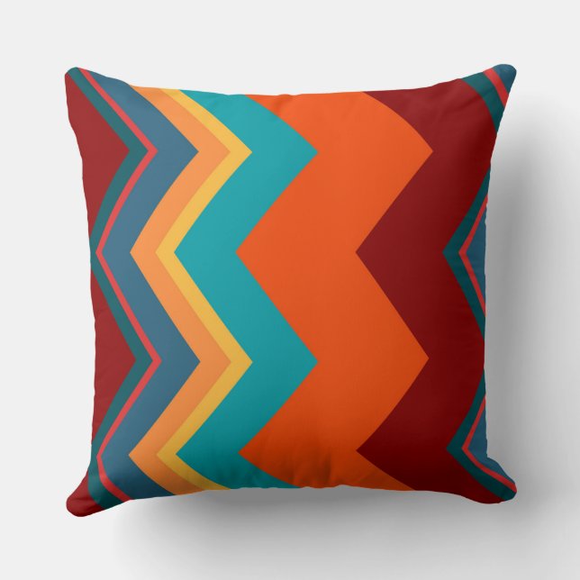 Almofada Rainbow chevron Pattern (Verso)