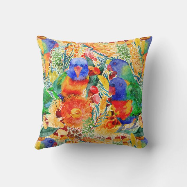 Almofada Rainbow Lorikeet Garden (Verso)