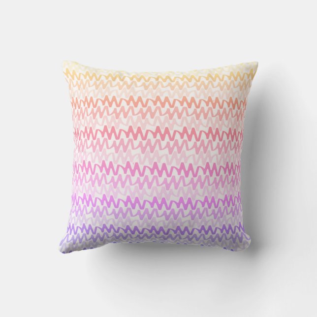 Almofada Rainbow Ripple Pattern Pastel Modern (Verso)