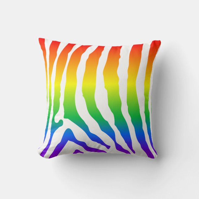 Almofada Rainbow Zebra Pattern (Frente)
