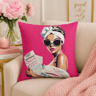 Almofada Rainha de Aniversário Tendência Personalizada