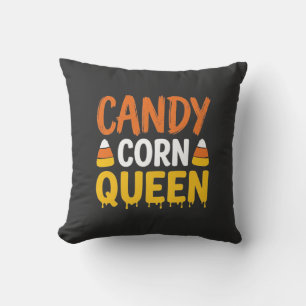 Almofada Rainha do Candy Corn Gráfico de Halloween_1