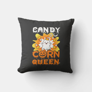 Almofada Rainha do Milho Doce Halloween Morcegos Fantasmas