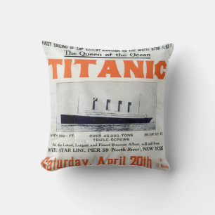 Almofada Rainha do Oceano Titanic - White Star Line