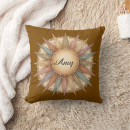 Almofada Raios de Sol Silenciados Nome Personalizado