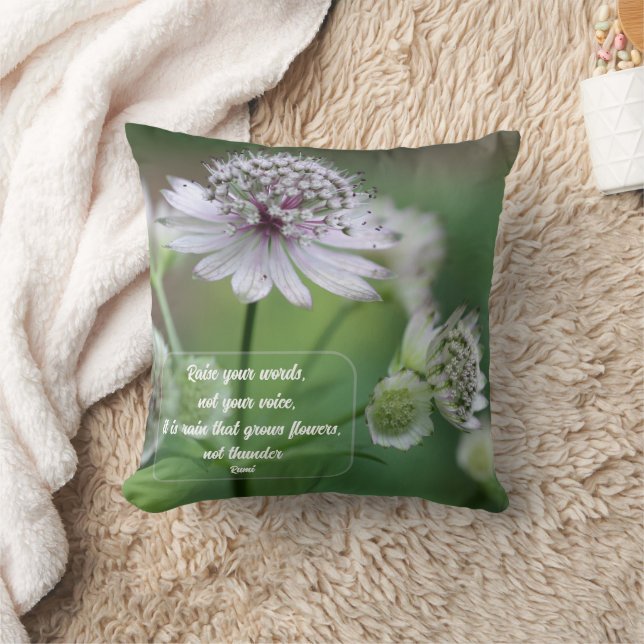 Almofada Raise Your Words Rumi Inspirational Quote  (Cobertor)