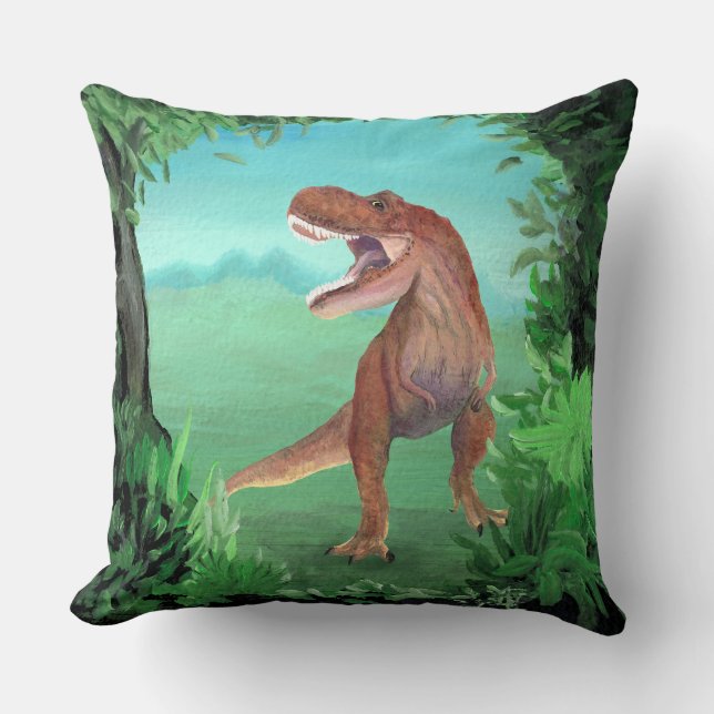 Almofada Raízes de Dinossauro T-Rex (Frente)