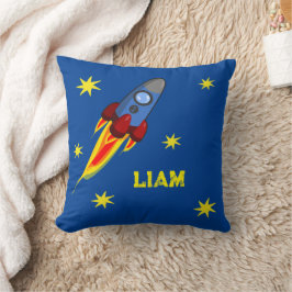 Almofada Rakete mit Sternen | personalisierbares Kissen