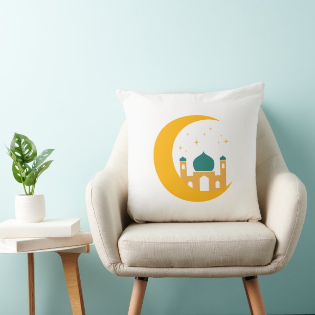 Almofada Ramadan Crescent Moon Mosque Pillow (Cadeira)