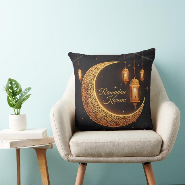 Almofada Ramadan Kareem Crescent & Lanterns Pillow (Cadeira)