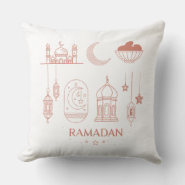 Almofada Ramadan Pillow – Crescent Moon, Mosque & Dates