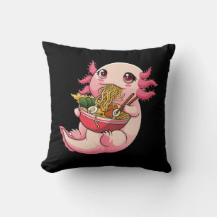 Almofada Ramen Axolotl Kawaii Anime Comidas Japonesas Tee