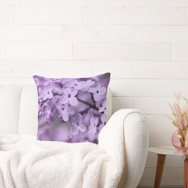 Almofada Ramificações de Flor Lilás Roxo (Sofá)