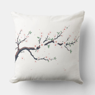 Almofada Ramo de Árvore Japonês Minimalista