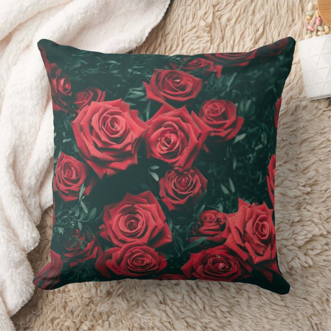 Almofada Ramo de rosas vermelhas (Cobertor)